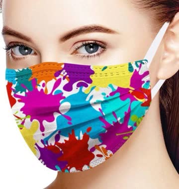 1 Stk. NEUE Einweg Maske bunt für Kinder