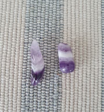 Amethyst chevron Trommelsteine
