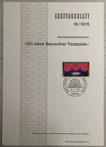 1976 ETB 16 100 Jahre Bayreuther Festspiele