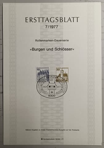 1977 ETB 7 Burgen und Schlösser