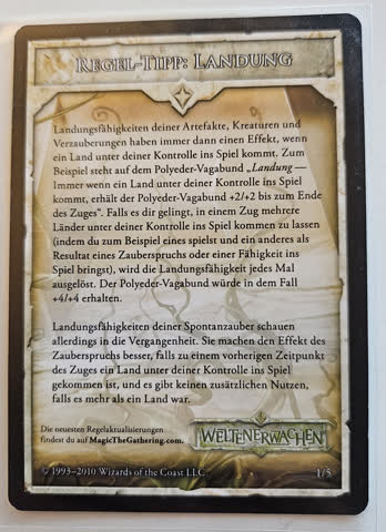 Magic The Gathering - Weltenerwachen - Regel-Tipp 1 Landung