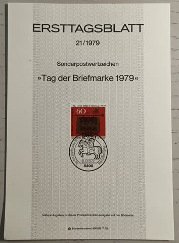 1979 ETB 21 Tag der Briefmarke