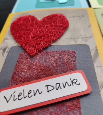 4 'Vielen Dank' Karten (A-53)
