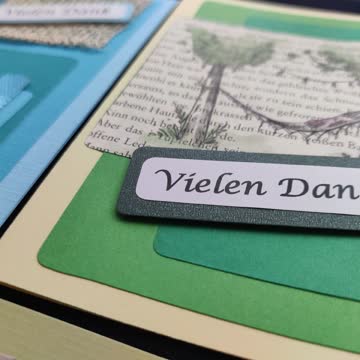 4 'Vielen Dank' Karten (A-53)