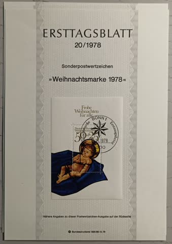 1978 ETB 20 Weihnachtsmarken