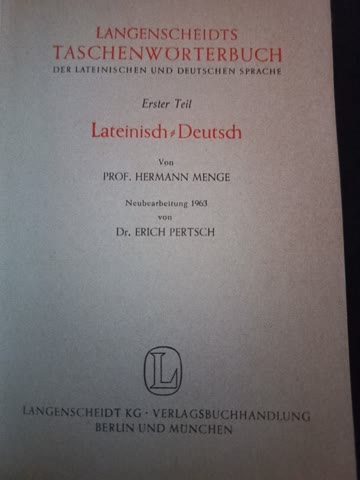 Wörterbuch lateinisch/deutsch