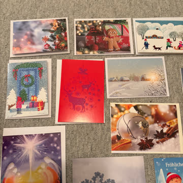 14 Karten Weihnachten Winter mit Couvert