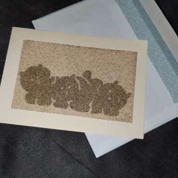 Karte mit Katzen