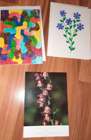 Klappkarten handgemalt 2 Stk