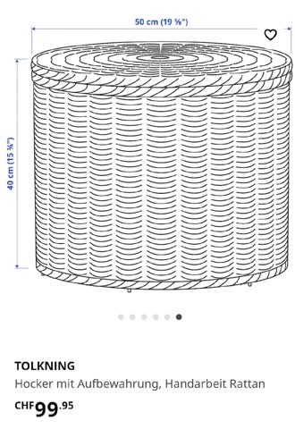 Hocker mit Aufbewahrung