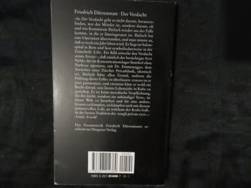 Friedrich Dürrenmatt: Der Verdacht, Diogenes Verlag, JG 1986