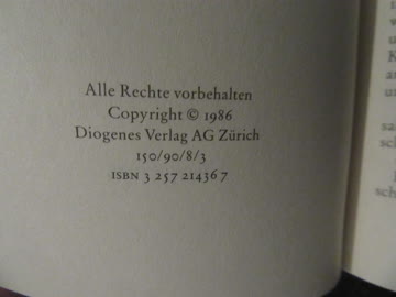 Friedrich Dürrenmatt: Der Verdacht, Diogenes Verlag, JG 1986
