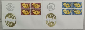 1973 FDC Europamarken Viererblock