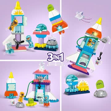 LEGO DUPLO 3-in-1-Spaceshuttle Abenteuer (10422) NEU