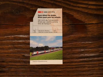 1 Stk. SBB Kinder Spiel-Billett - Intercity-Doppelstockzug