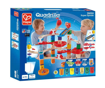 Grosse Kugelbahn Hape Quadrilla E6024, mit Anleitung