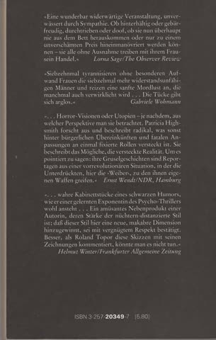 Patricia Highsmith: Kleine Geschichten für Weiberfeinde