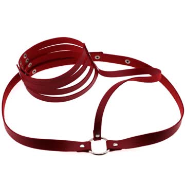 NEUES Erotik Body Halsband rot für Gr. XS, S und M