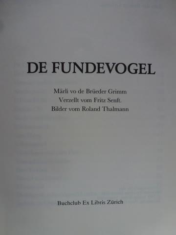 De Fundevogel - Märli vo de Brüeder Grimm