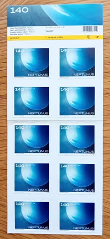 Briefmarken CHF 1.40 «Neptun», Bogen mit 10 Marken