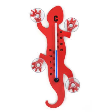 Fenster Thermometer Gecko aus Metall (neu)