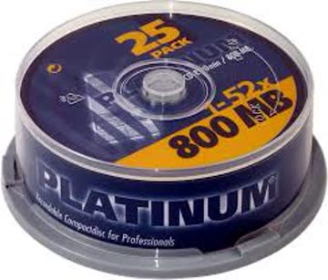 Platinum CD-R 90 Min./800 MB, 25 Stück