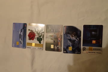 Set mit 5 verschiedenen Taxcards