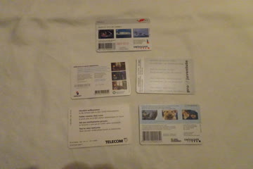 Set mit 5 verschiedenen Taxcards