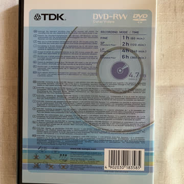 DVD-RW 4.7 GB, Marke TDK