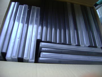 100 leere DVD Hüllen, transparent &schwarz LEERHÜLLEN