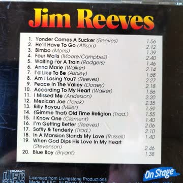 Jim Reeves, on stage