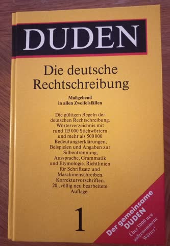 Duden die deutsche Rechtschreibung Nr. 1