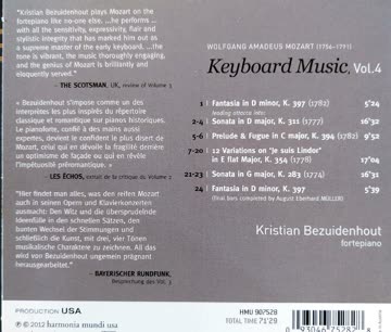 Mozart Keyboard Music Vol. 4