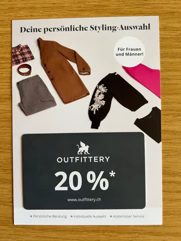 Gutschein Outfittery 20% für Neukunden