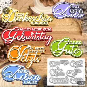 Stanzschablonen Schriftzug