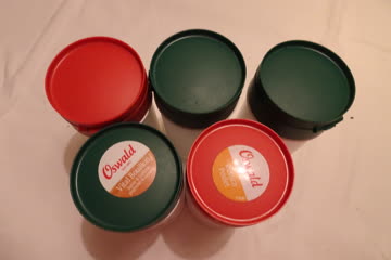 Set mit 5 Oswald Dosen leer