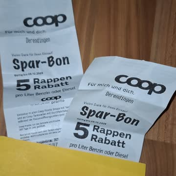 5 Rappen Tankgutschein coop