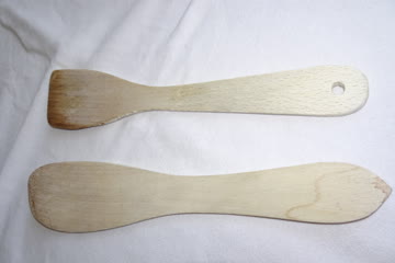 2 Stück Holz Kellen, Bratkellen
