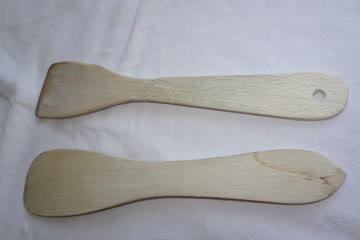 2 Stück Holz Kellen, Bratkellen