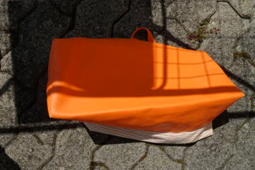 Strandtasche, Badetasche oben Stoff unten Kunstleder