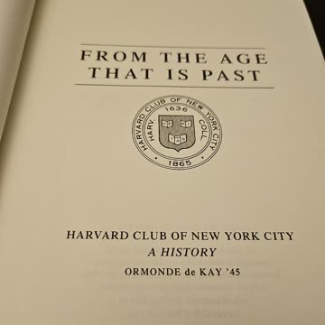 From the age that is past a history