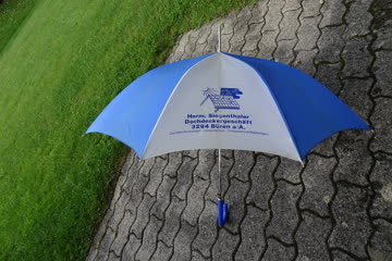 Schirm, Regenschirm blau - weiss Siegenthaler, mit Automatik