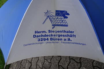 Schirm, Regenschirm blau - weiss Siegenthaler, mit Automatik