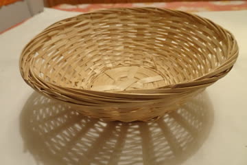 runder Bast Korb klein - Durchmesser ca. 20 cm