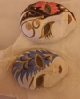 2 kleine deko Maske