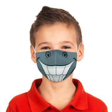 Exsila Artikel: Stoffmaske Kinder / Monster / Neu / 1 Stück