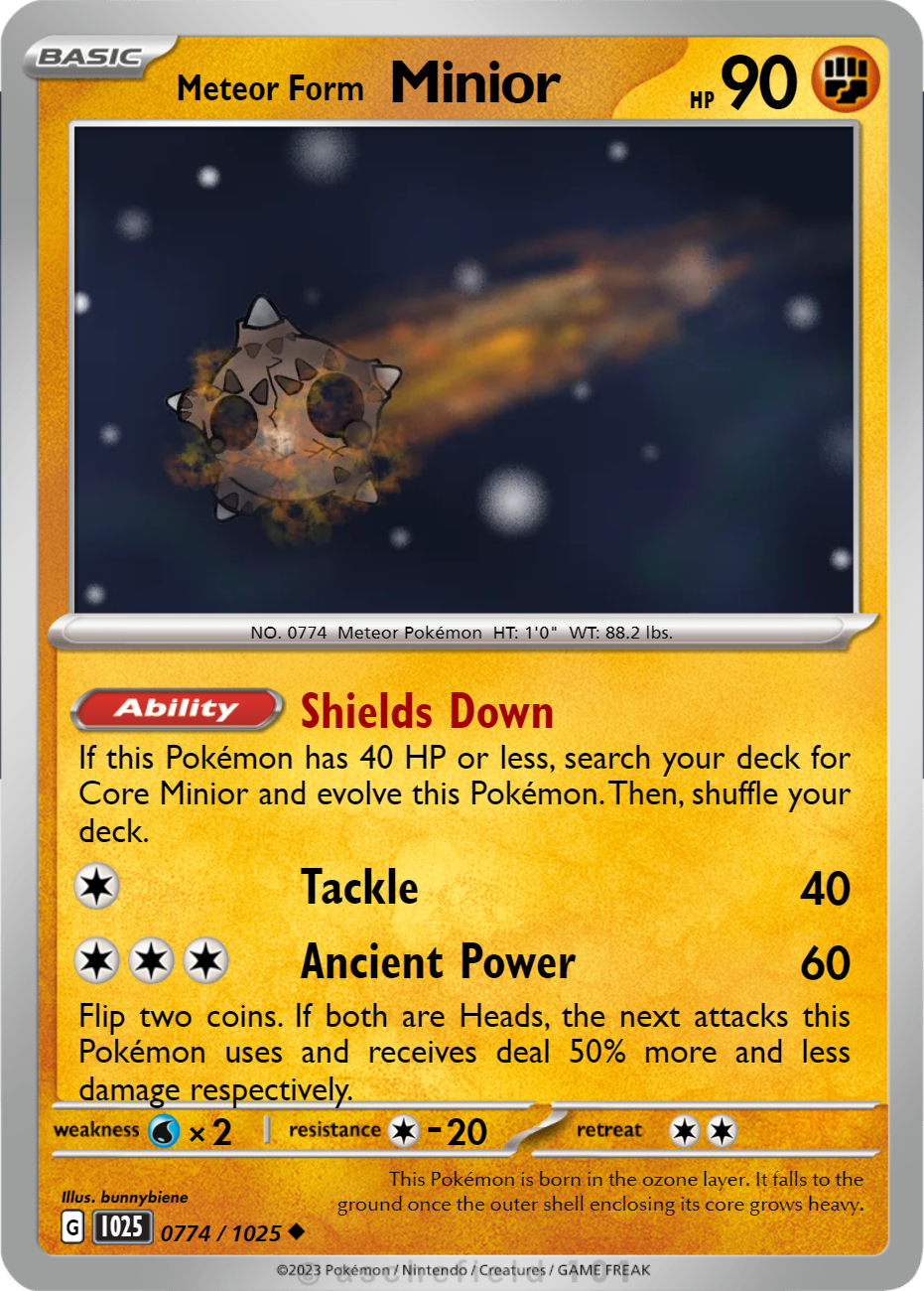 Minior - Aranethon | Pokécardmaker.net