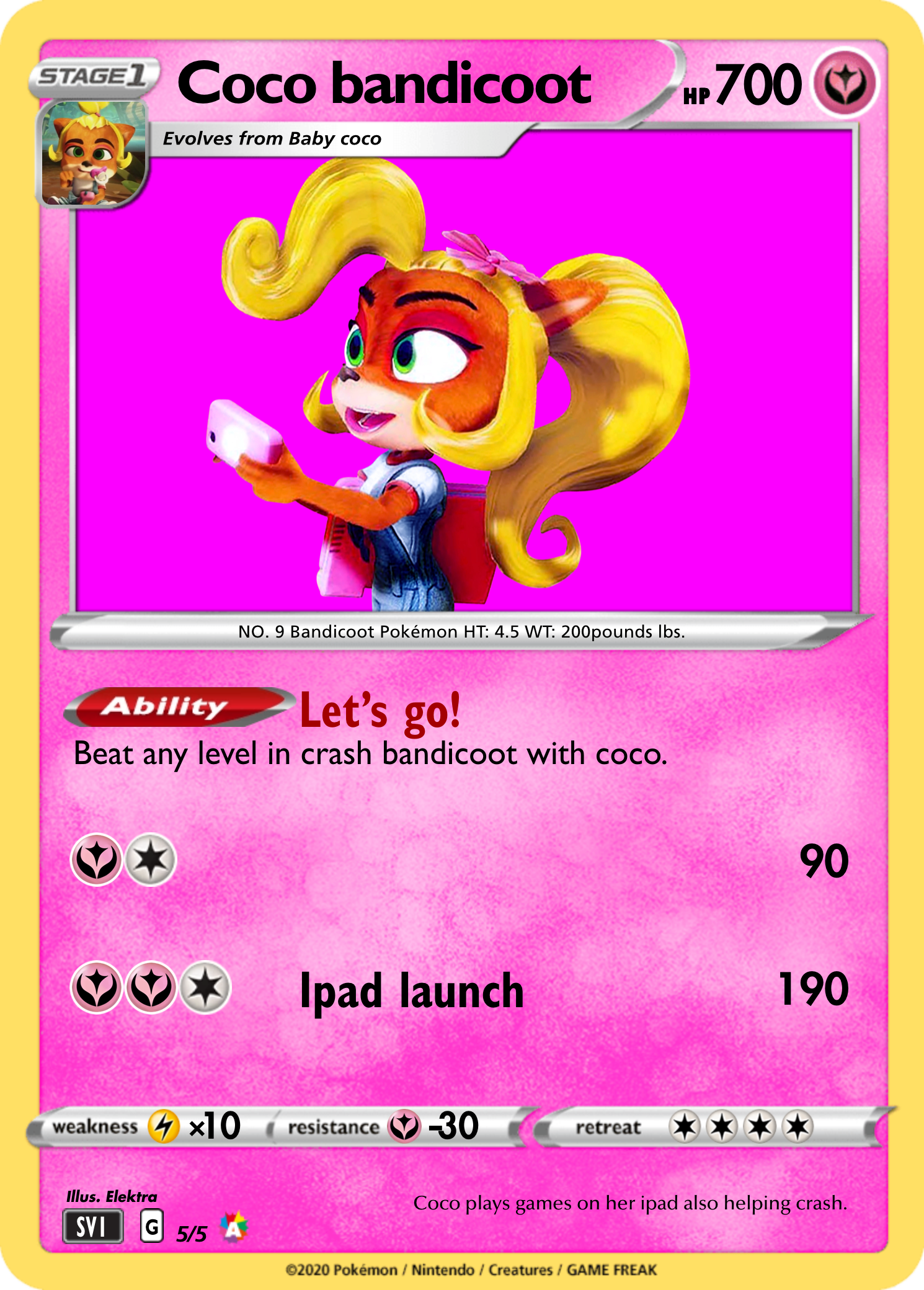 Coco bandicoot - Elekerios123 | Pokécardmaker.net
