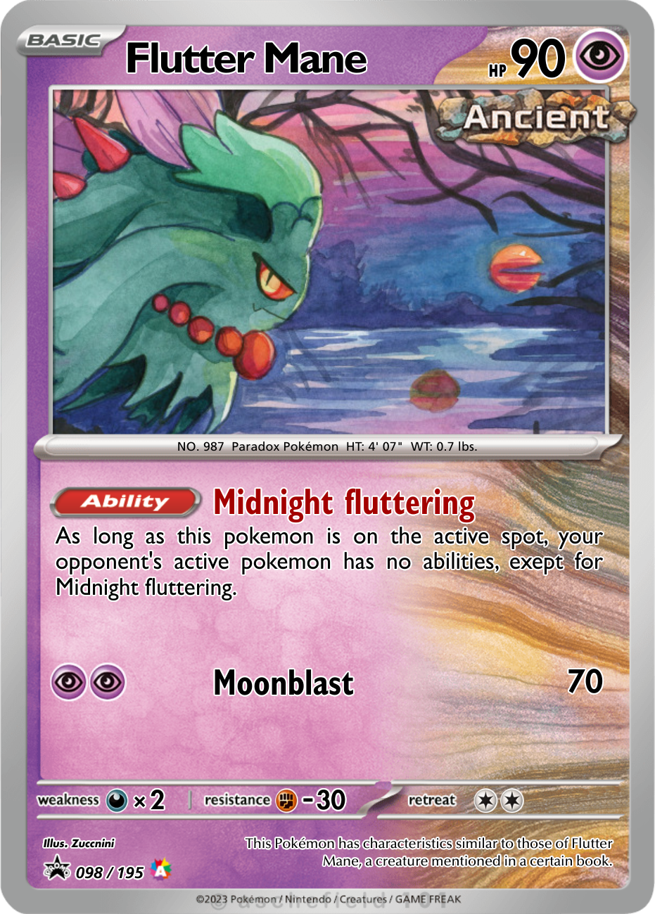 ポケモン - moonstar Flutter Mane | 078/162 | Holo Rare | Pokemon Trick or Trade