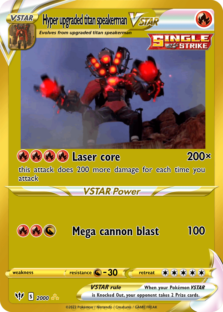 Hyper upgraded titan speakerman - Gavingamerking277 | Pokécardmaker.net